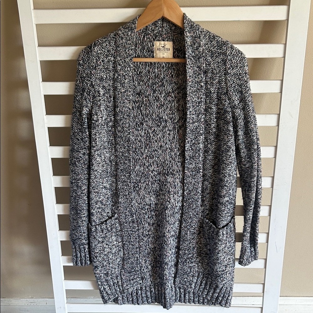 Hollister Multicolor Marled Knit Cardigan Sweater Size XS with Pockets